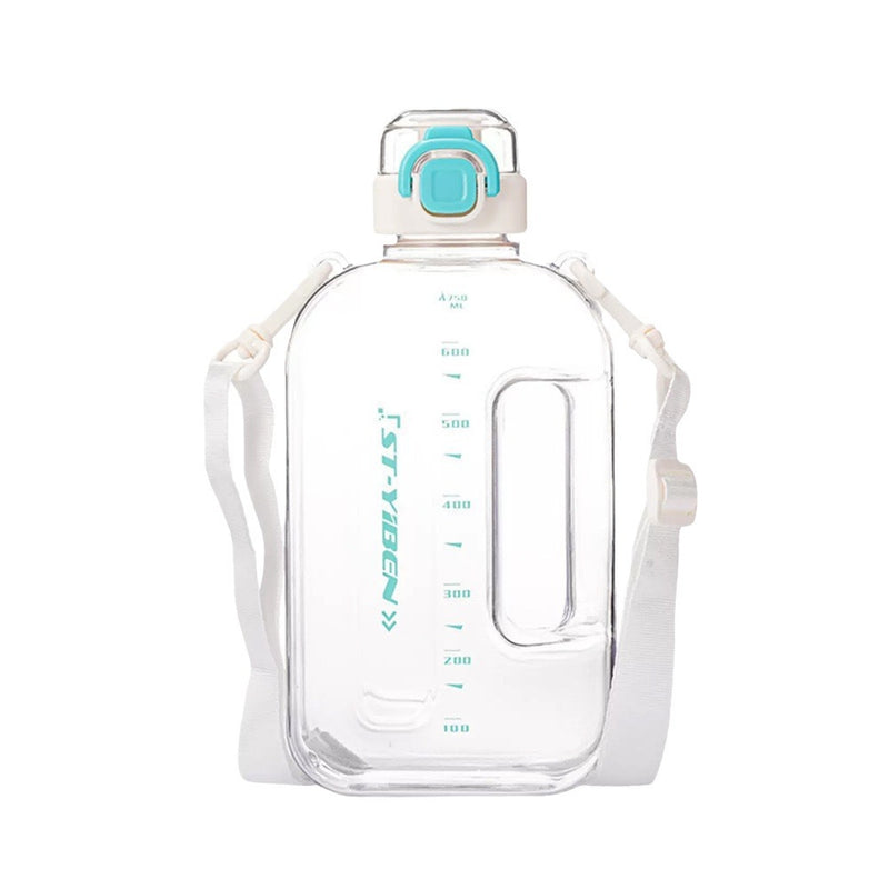 Square Sports Water Bottle with Strap