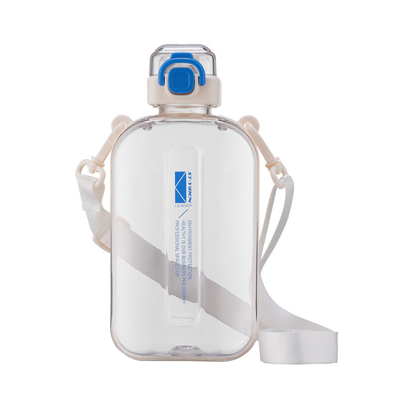 Square Sports Water Bottle with Strap